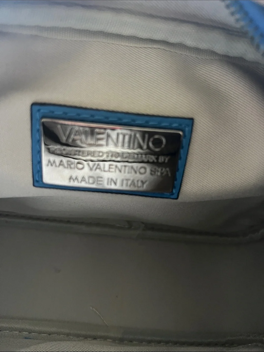 Valentino By Mario Valentino Mia Embossed Leather Crossbody, Blue